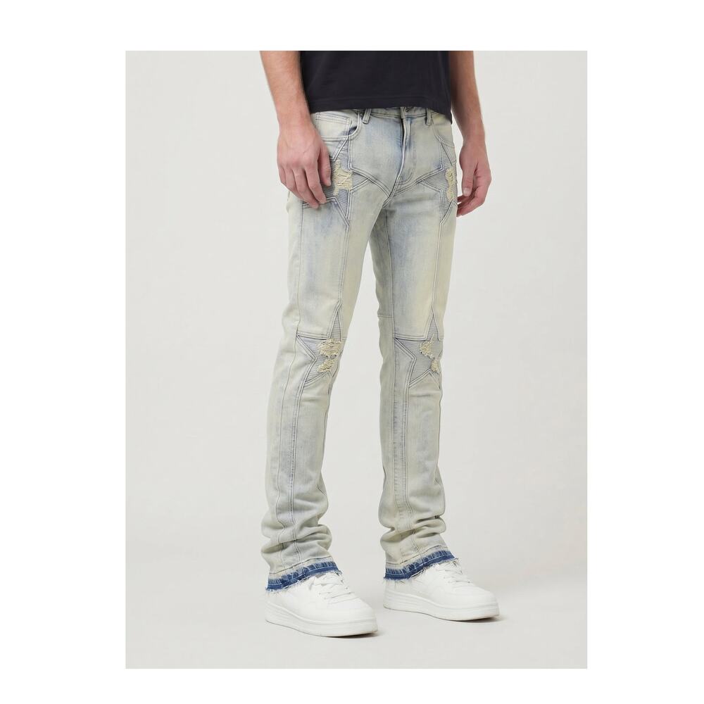 NEW WAIMEA MEN'S STACKED JEANS SIZE 30X36